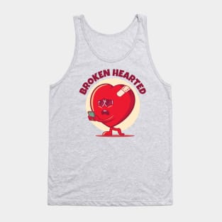 Broken hearted broken heart (on light colors) Tank Top